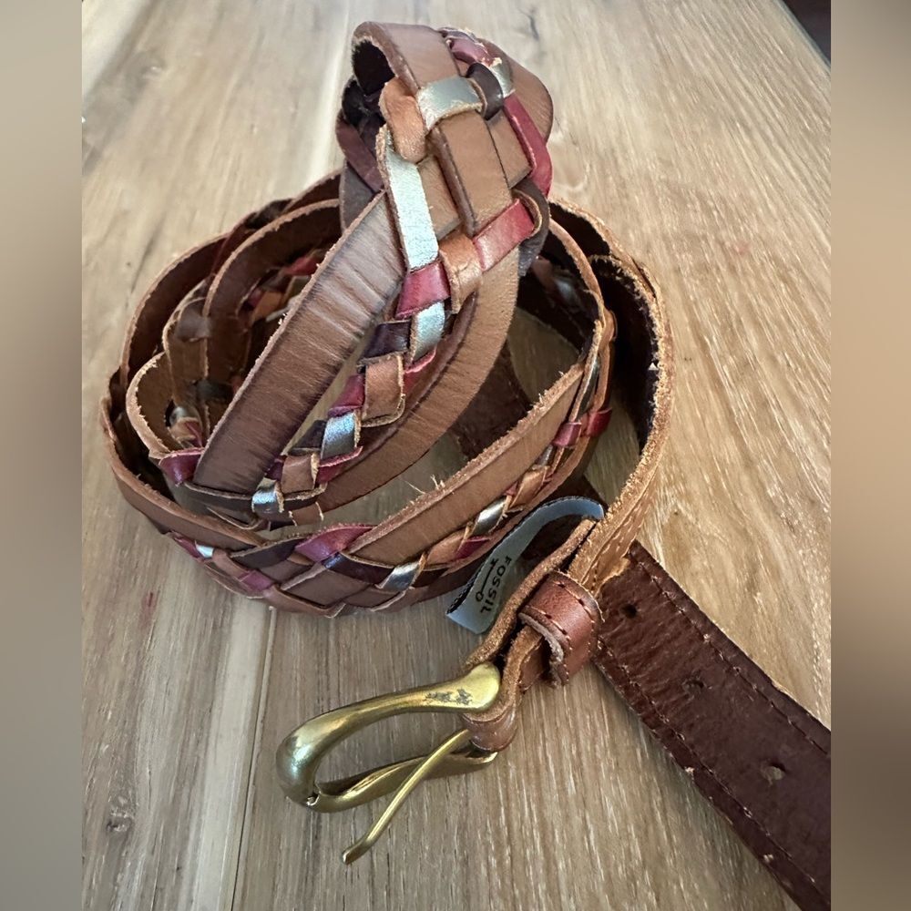 Fossil Multi color Leather Belt